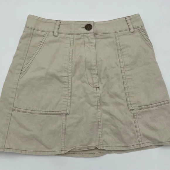Urban Outfitters BDG Beige Denim Mini Skirt Size S-P - Picture 1 of 8